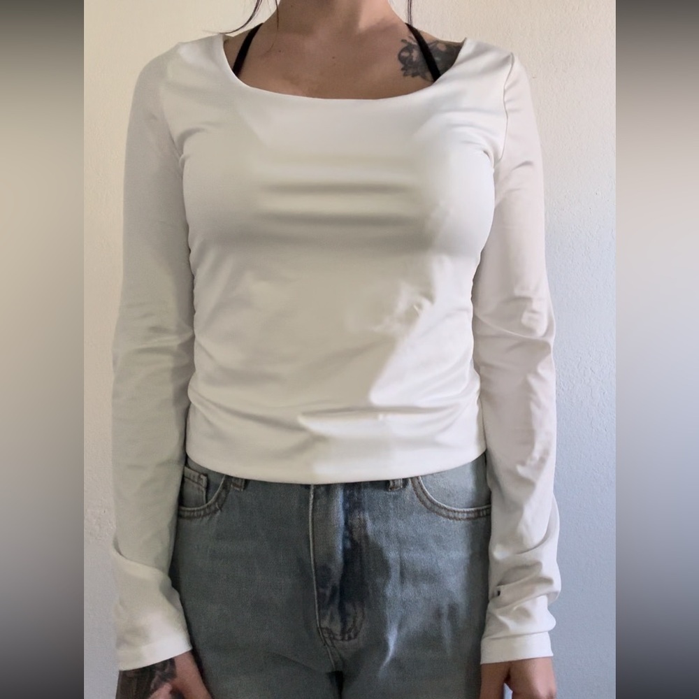 White Long Sleeve Top